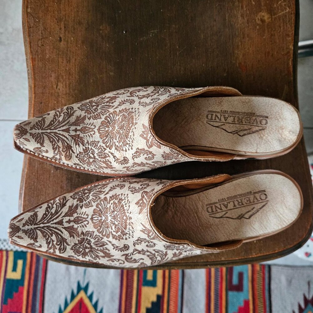 Overland Cowboy Boot Mules 9.5 Womens